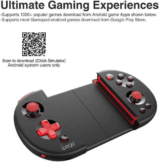 Alt view image 3 of 5 - PG-9087 Wireless Bluetooth Gamepad PC Joypad Game Controller Joystick For PUBG Mobile Game for Android/iOS d35