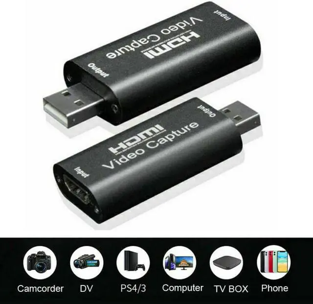 Alt view image 3 of 5 - Video Capture Card USB 2.0  Video Capture Grabber Phone Game Camera Capture Recording Box IOS To / Type-C To