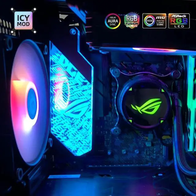 Alt view image 4 of 5 - Motherboard IO Lighting Panel Customizable MOBO Decoration 5V/12V Customize Mainboard Mirror Panel AURA Water Cooler Custom