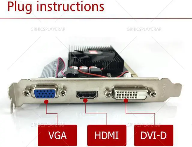 Alt view image 4 of 5 - card pci express HD7450 2GB DDR3 64bit LP placa de video card PC for ATI