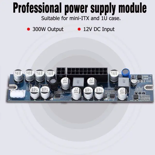 Alt view image 4 of 5 - 300W PC PSU DC 12V Input 300W Computer Power Supply Module with 24Pin Connect/ AUX/ SATA Cable