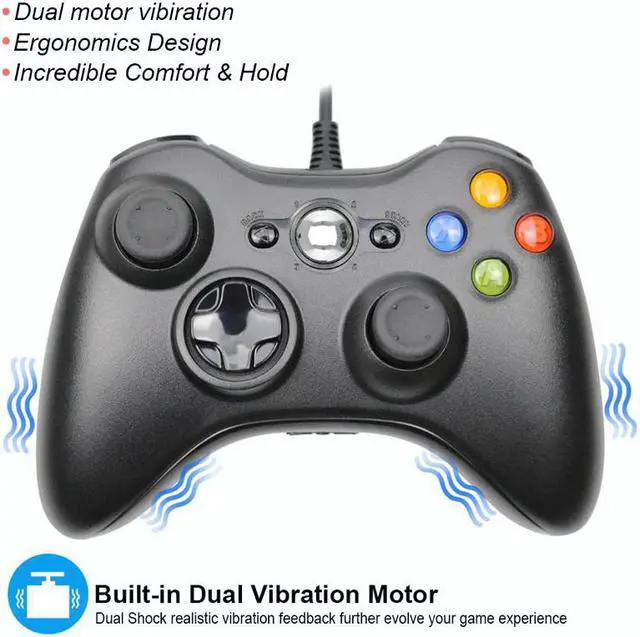 Alt view image 3 of 5 - For Xbox 360 Microsoft USB Wired Controller PC Cellphone Joypad Gamepad Console Wired For XBOX360 Game Joystick