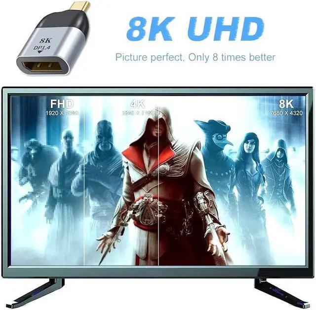 Alt view image 3 of 5 - C To HDMI Dp Mini Dp Vga Adapter  Type C HDMI Cable 4KConverter For MacBook  S10/S9  P40  Type C To DP