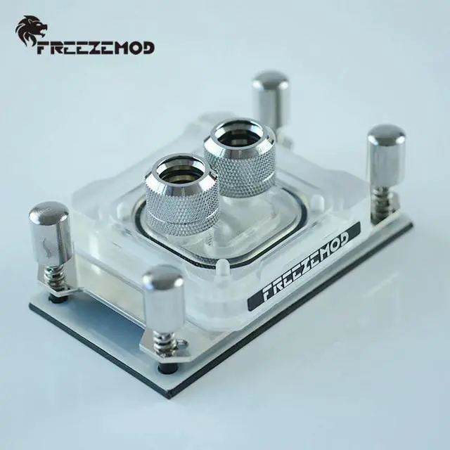 Alt view image 2 of 5 - computer PC CPU water cooler block AMD AM2 AM3 AM4 2019 3pin 5V light copper base plate water cooling. AMD-PK5E