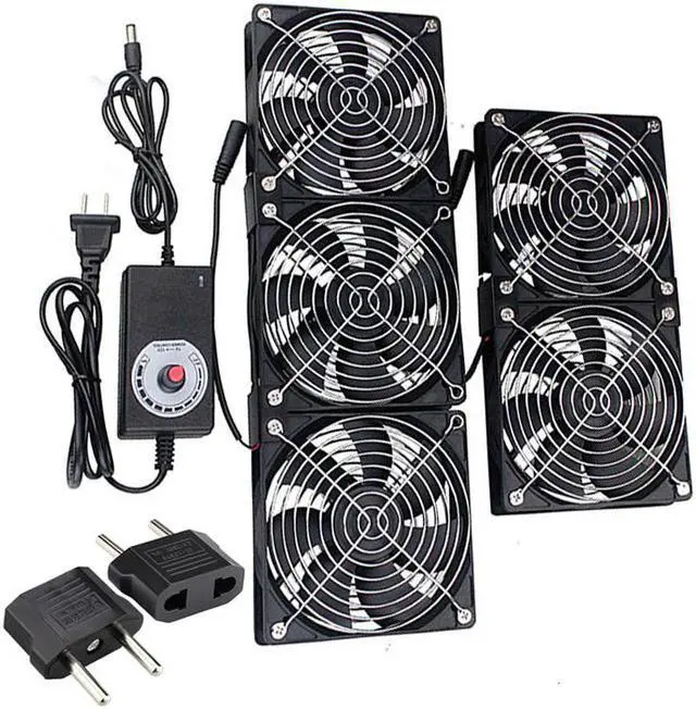 Main image of 120mm 3000RPM Fan cooling With controller 12cm 12V 220V Btc Machine Chassis Workstation Cabinet Radiator Server fan