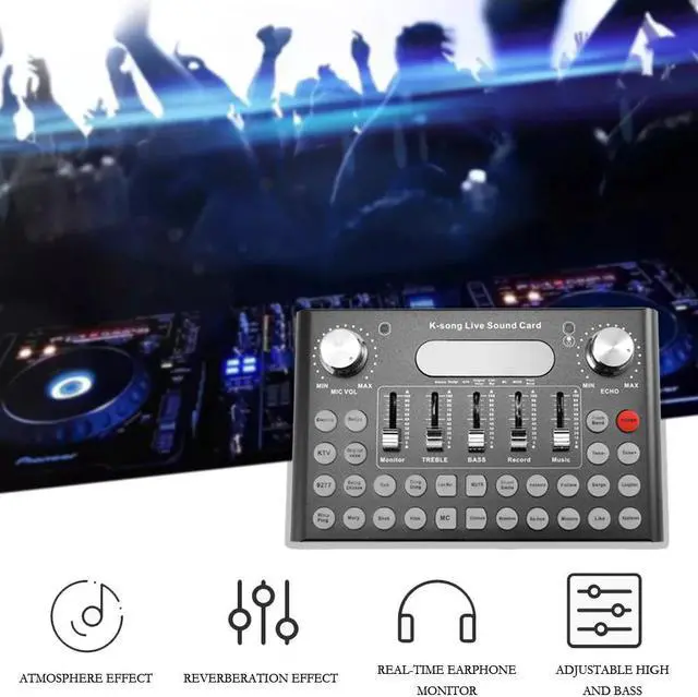 Main image of Sound Card Audio Voice Musice External Usb Live Micro Sound Card Bluetooth Function for Computer Pc Mobile Phone K-song