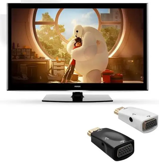 Alt view image 2 of 5 - to VGA Adapter Audio Cable Converter Male to Female HD 1080P For PC Laptop TV Box Computer Display Projector Z2