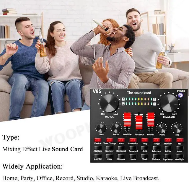 Alt view image 3 of 5 - Microphone BM 800 Mic stand Studio condenser Microphone With Filter V8 Sound Card Vocal Recording KTV Karaoke Microphone