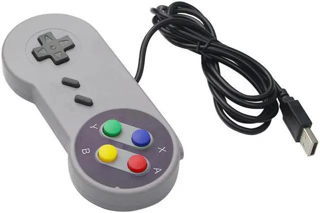 Alt view image 3 of 5 - USB Game Controller Gamepad Retro Joypad Black Gray Gamepads for PC Laptop Windows for NESPi4 Case for Raspberry Pi 4
