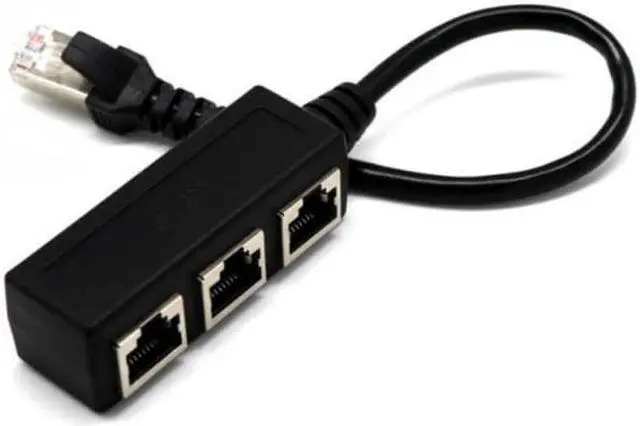 Alt view image 2 of 5 - Connector Ethernet Cable Splitter 1 Male To 3 Female Port LAN Network Plug  Adapter Ethernet Network Cable Accessories
