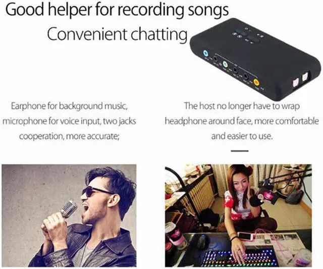 Alt view image 3 of 5 - Sound Card Usb 2.0 Sound Card Cmi6206 Chipset Usb Usb o Device Class Spec1.0 And Usb Hid Class Spec 8 Channel Dac O