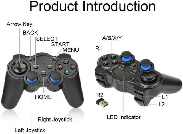 Alt view image 3 of 5 - 2.4G Controller Gamepad Android Wireless Joystick Joypad With Nano Receiver For Android Smart Phone For Tablet PC Smart TV Box