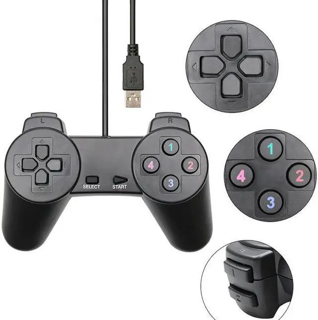 Alt view image 3 of 5 - 1.1 Interface 2.0 Controller Gamepad For PC  Joystick For PC Game Wired Computer Control For Windows Laptop Plug And Play