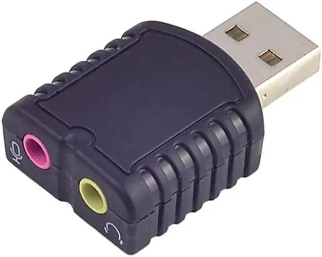 Alt view image 2 of 5 - USB External Sound Card Microphone Earphone USB Stereo Sound Adapter for PC Headphone MIC