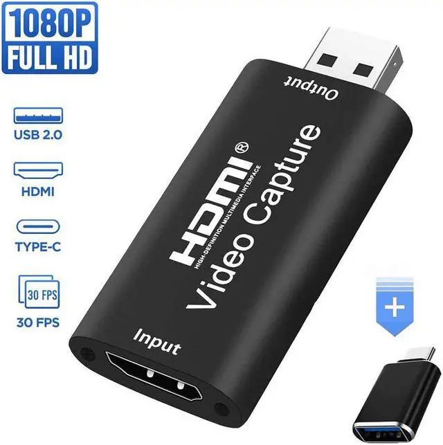 Alt view image 2 of 5 - USB 2.0 HDMI Capture Card Mini Video Recording Box with USB 3.1 OTG Adapter for Game DVD Live Streaming Broadcast