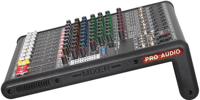 Alt view image 5 of 5 - 8 Channel Microphone Digital Sound Mixing Amplifier Console Professional Karaoke Audio Mixer With USB 48V Phantom Power