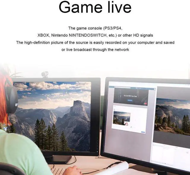 Alt view image 2 of 5 - to USB-C Video Capture Card HD 1080P Type C to  Video Capture Board Game Record Live Streaming Broadcast