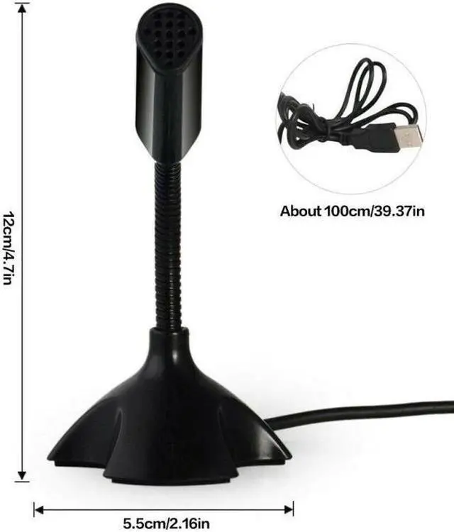 Alt view image 4 of 5 - USB Mini Desktop Speech Portable Durable Clear Sound Quality Microphone For Singing Recording Voice Chatting Teaching