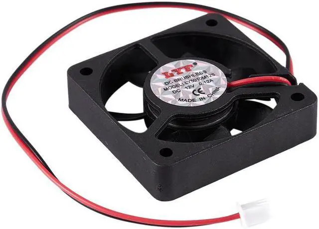 Alt view image 5 of 5 - 50mm 12V 2Pin 4000RPM Sleeve Bearing PC Case CPU Cooler Cooling Fan