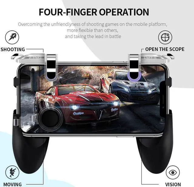 Alt view image 3 of 5 - Game Controller for Pubg Mobile Controller Trigger Shooting Fire Button Phone Joystick For iPhone Android Mobile Phone