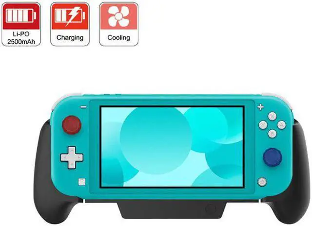 Alt view image 3 of 5 - Charger Stand Cooling Fan Case 3D Thumb Caps Hand Grip for Nintendo Switch Lite & NS Console