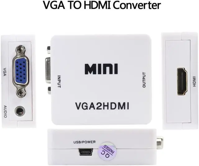 Alt view image 2 of 5 - Mini HD 1080P Audio VGA To HDMI HD HDTV Video Converter Box Adapter With HDMI Cable For PC Laptop to HDTV Projector