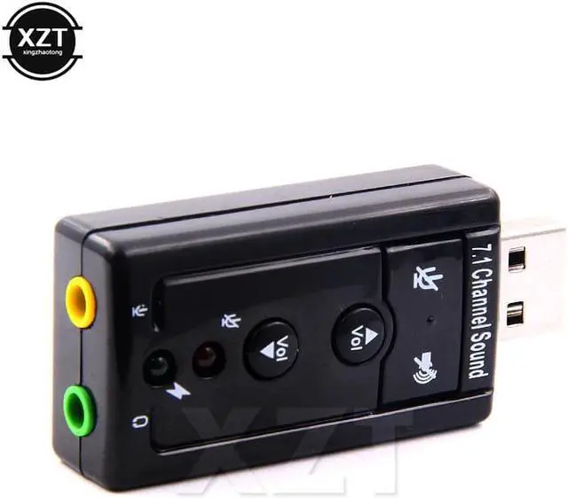 Alt view image 3 of 5 - USB Sound Card 7.1 For Computer Headset Microphone Laptop Speaker Mic