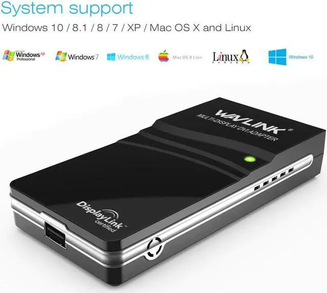 Alt view image 3 of 5 - USB 2.0 to VGA/DVI/ Video Graphic Adapter Multiple Monitors Display to 1920*1080 Extend/Mirror Mode Supports Windows