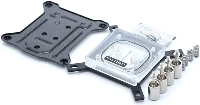 Alt view image 2 of 5 - 2020 New G1/4 Thread Waterblock Acrylic Copper Water Cooling CPU Radiator Heatsink Block