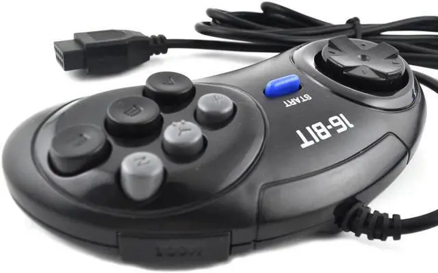 Alt view image 4 of 5 - Shipping 1/2pcs Game controller for SEGA Genesis 16 bit handle controller 6 Button Gamepad for SEGA MD game Accessoriese