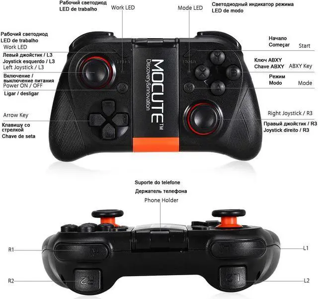 Alt view image 2 of 5 - 050 Bluetooth Gamepad Game Pad Controller Mobile Trigger Joystick For iPhone Android Phone PC Smart TV Box Joypad Control