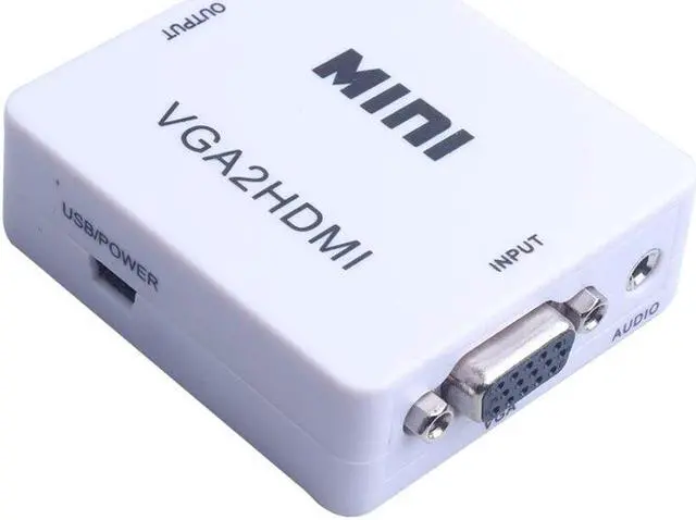 Alt view image 2 of 5 - 1080P MINI VGA to Converter Female-Female Adapter Audio VGA2 Video Box Adapter for Notebook PC for HDTV Projector