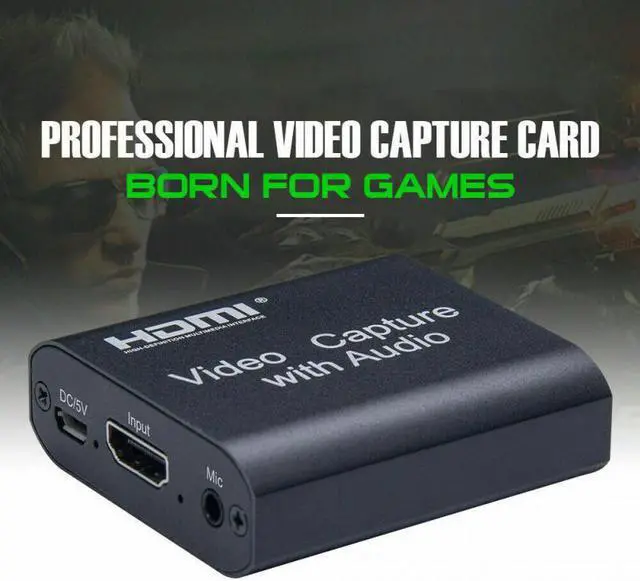 Alt view image 4 of 5 - 4K  Video  Card W/ 3.5mm Audio Output Mic Input Game Recording Box Support USB2.0 USB 3.0 PC Live Streaming Broadcast