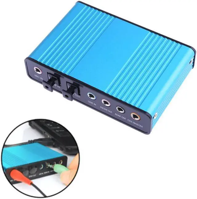 Alt view image 2 of 5 - USB Sound Card Channel 5.1 7.1 Optical Audio Card Adapter with microphone input for PC computer