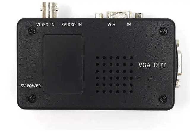 Alt view image 3 of 5 - VGA Composite S-Video to VGA Converter Video Converter VGA Output Adapter Digital Switch Box for PC Mac TV Camera DVD DVR