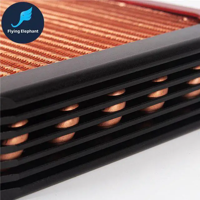 Alt view image 5 of 5 - Arrival Full Copper Water Cooling Radiator 120 240 360 Red Fin Copper Water-Board Cold Row