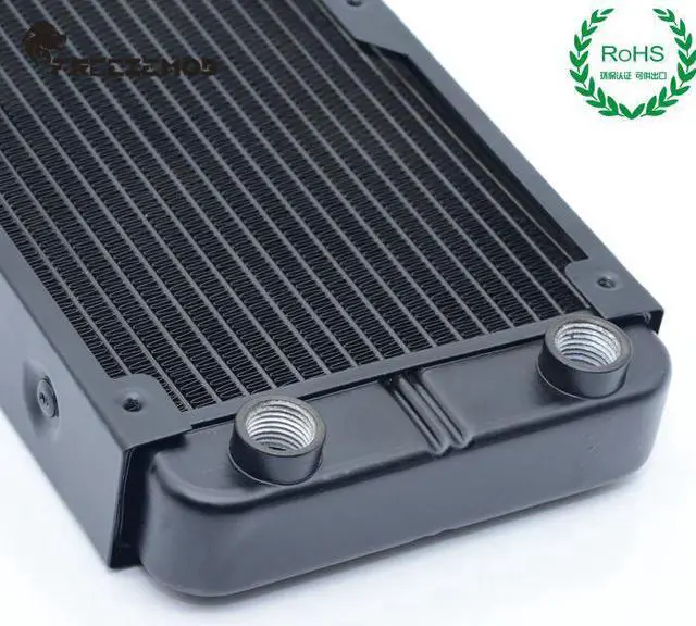Alt view image 5 of 5 - Aluminum Radiator 32mm Thickness 90/120/240/360/480mm G1/4 Thread Port Pagoda Connector ROHS Water Cooler HeatSink