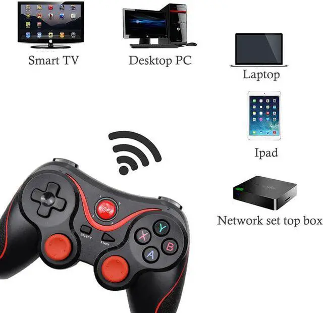 Alt view image 3 of 5 - Bluetooth 3.0 Android Gamepad T3/X3 Game Controller Gaming Remote Control For Win 7/8/10 For Smart Phone Tablet TV Box