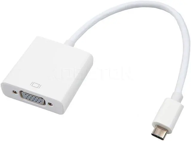 Alt view image 3 of 5 - High Speed USB Type C To VGA USB3.1 Type-C Male To VGA Female Adapter Cable Converter for Macbook Chromebook Pixel Laptop