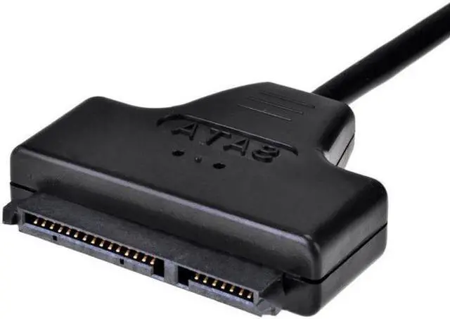 Alt view image 4 of 5 - Black 50cm Copper Cord USB to SATA Cable SATA7+15 Pin to USB SATA2.0 Adapter Cable for SATA notebook hard drive