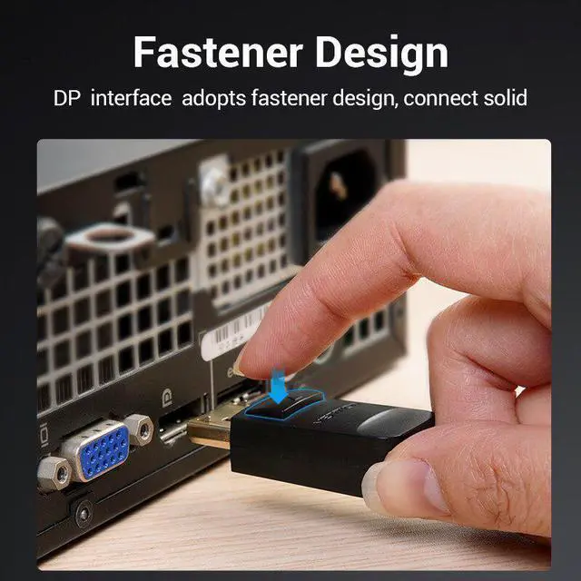 Alt view image 5 of 5 - Displayport to VGA Cable 1080P DP to VGA Converter Male to Male for Laptop Projector Monitor Display Port to VGA Adapter