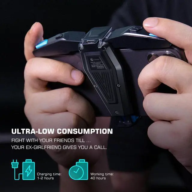 Alt view image 5 of 5 - F4 Falcon PUBG Trigger Mobile Gamepad Controller Fast Game Joystick Foldable Wings for Android iPhone No Bluetooth