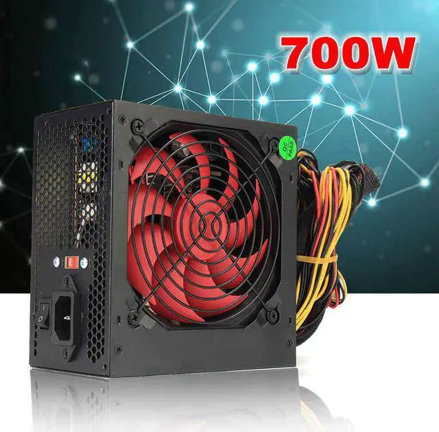 Main image of MAX 700W PCI SATA ATX 12V Gaming PC Power Supply 24Pin / Molex /Sata 700Walt 12CM Fan New Computer Power Supply For BTC