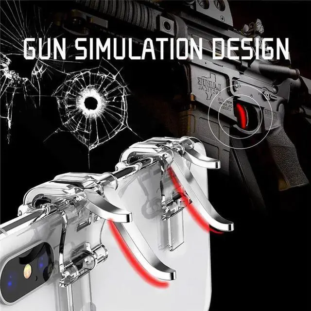 Alt view image 5 of 5 - Game Controller Gamepad Claw Phone Aim Controller Triggers Joystick Gamepad Android IOS Joypad Fire Button Game for PUBG