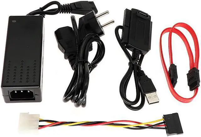 Alt view image 2 of 6 - 1 Sets USB 2.0 to IDE SATA S-ATA 2.5 "3.5" HD HDD Hard Drive Adapter Converter + Power Cable OTB US EU Plug Plug-and-play