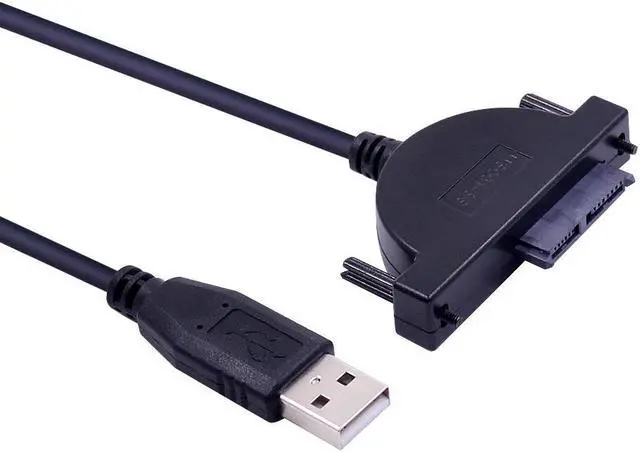 Alt view image 4 of 5 - LED Indicator USB 2.0 to 7+6 13Pin Mini SATA II Cable Adapter for Notebook CD-ROM DVD-ROM for HDD Caddy Slimline Drive