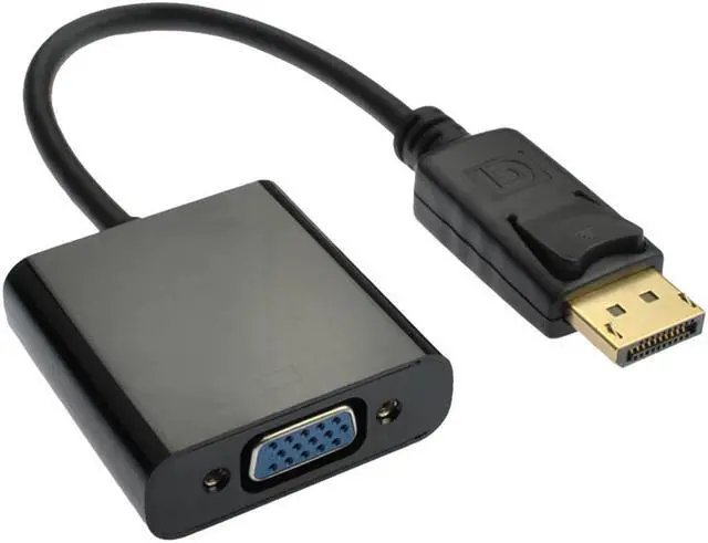 Alt view image 2 of 5 - to VGA Adapter Display Port to VGA Converter Cables Adapter Male to Female 1080P for Monitor MacBook HDTV Projector PC