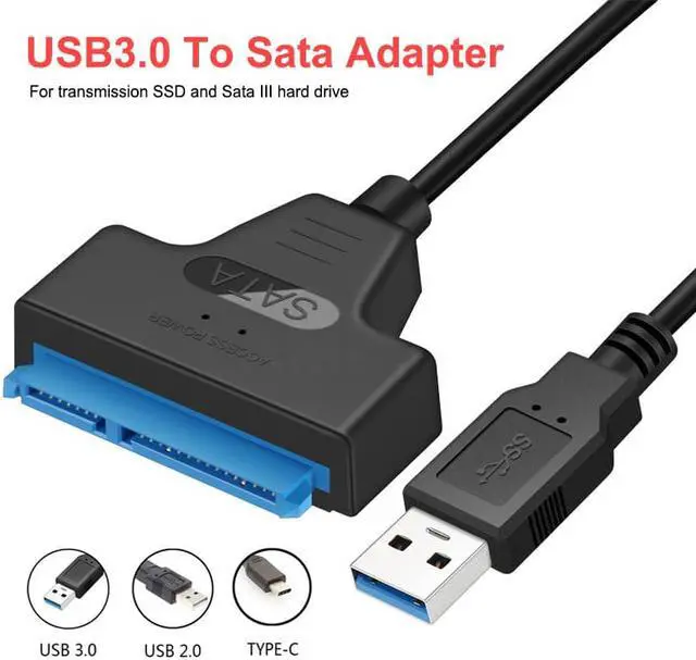 Alt view image 2 of 5 - SATA III USB 3.0 Cable External Hard Drive USB To Serial ATA 22pin Converter Hard Disk 6 Gbps for 2.5" HDD/SSD Optional