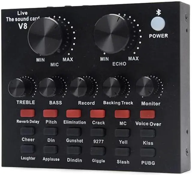 Alt view image 3 of 5 - Home Karaoke Live Broadcast For Mobile Sound Card PC Audio Recording Computer KTV Headset Microphone Voice Chat External USB