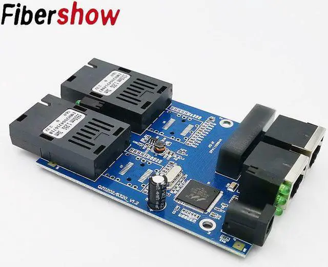 Alt view image 5 of 5 - Ethernet fiber switch 2 RJ45 UTP 2 SC fiber  Fiber Optical Media Converter 2SC 2RJ45 Ethernet 10/100/1000M PCB